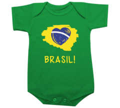Body Bebê Verde Bandeira Brasil Modelo 4