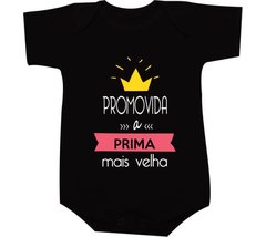 Camiseta Promovida a prima mais velha com coroa - Moricato