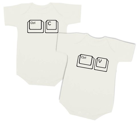Camiseta Gêmeos Ctrl c + Ctrl v - Comprar em Moricato