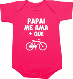 Body bebê Papai me ama mais que bicicleta na internet