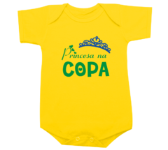Body Bebê Amarelo Princesa na Copa