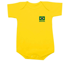Body Bebê Bandeira Brasil