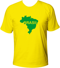 Camiseta Adulto Mapa Brasil