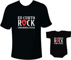 camisetas tal pai tal filha curto rock