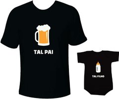 camisetas tal pai tal filho cerveja e mamadeira