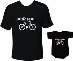 camisetas tal pai tal filho bicicleta