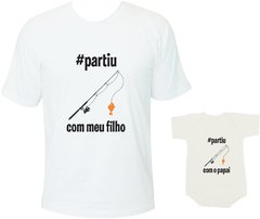 Camisetas Tal pai tal filho Partiu pescar com meu filho