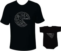 camisetas tal pai tal filho pizza