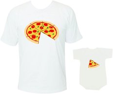 camisetas tal pai tal filho pizza