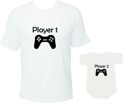 Camisetas Tal pai tal filho Playstation Player 1 / Player 2