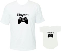 Camisetas Tal pai tal filho Xbox Player 1 / Player 2