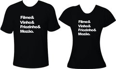 Camiseta Casal Namorado Filme Vinho Friozinho Mozão