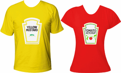 Camiseta Casal Namorado Mostarda e Ketchup - comprar online