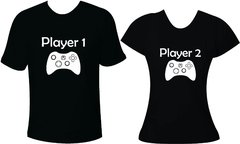 Camiseta Casal Namorado Player 1 Player 2 Xbox