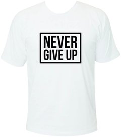 T-Shirt Feminina Corrida Never Give Up na internet