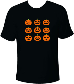 Camiseta Halloween Abóboras - Adulto