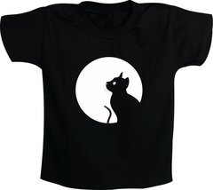 camiseta gato preto lua
