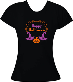 Camiseta Halloween Happy Halloween - Adulto feminina