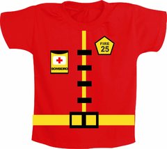 camiseta infantil bombeiro