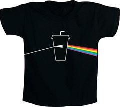 Camiseta infantil Pink Floyd Dark Side Copo de Refrigerante