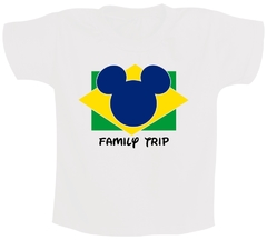 Camiseta Viagem Orlando com Bandeira do Brasil - Family Trip