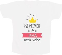 Camiseta Promovida a irmã mais velha com coroa - comprar online