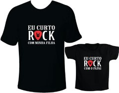 camisetas tal pai tal filha curto rock