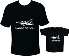 Camisetas Tal pai tal filho Avião Paixão de pai para filho