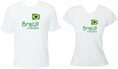Camiseta Casal Brasil Tamo Junto Bandeira