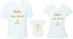 Kit Família Ano Novo Camisetas Feliz Ano Novo