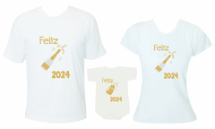 Kit Família Ano Novo Camiseta Feliz 2024