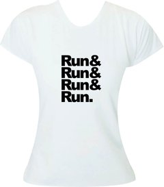 T-Shirt Feminina Corrida Run& Run& Run& Run - comprar online