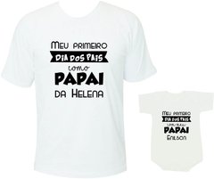 primeiro dia dos pais camiseta tal pai tal filho