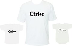 Camisetas Tal pai tal filho Ctrl C Ctrl V - 2 filhos