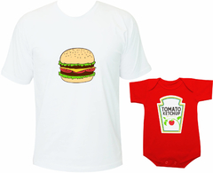 Camisetas Tal pai tal filho Hambúrguer e Ketchup - comprar online
