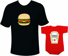 Camisetas Tal pai tal filho Hambúrguer e Ketchup - comprar online