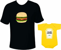 Camisetas Tal pai tal filho Hambúrguer e Mostarda - comprar online