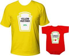 Camisetas Tal pai tal filho Mostarda e Ketchup - comprar online
