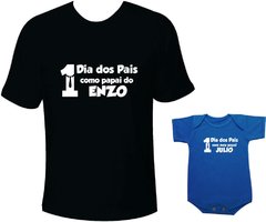 primeiro dia dos pais camiseta tal pai tal filho