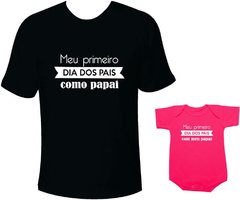 primeiro dia dos pais camiseta tal pai tal filho