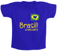 Camiseta Infantil Azul Brasil Tamo Junto