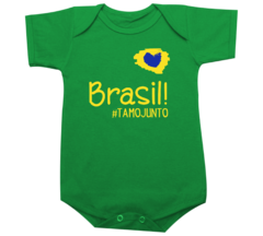 Body Bebê Verde Brasil Tamo Junto
