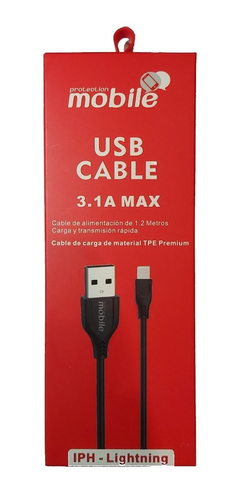 CABLE MOBILE IPHONE/LIGHTNING 3.1A MAX PM-USB-002 - comprar online
