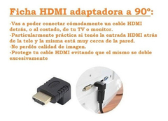 ADAPTADOR HDMI HEMBRA A HDMI MACHO EN L - comprar online