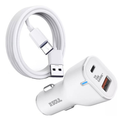 CARGADOR DE AUTO USB PD 20W C/CABLE TIPO C