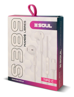 AURICULARES MANOS LIBRES SOUL S389 BLANCO TIPO C en internet