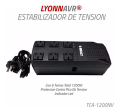 ESTABILIZADOR DE TENSION AUTOMATICO LYONN AVR 1200VA en internet
