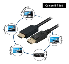 CABLE DISPLAYPORT A HDMI 4K - tienda online