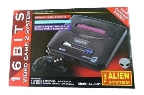 CONSOLA SEGA THE ALIEN MEGADRIVE 2 C/ 13 JUEGOS