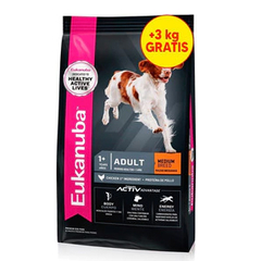 Alimento Eukanuba Adult Medium Breed de 15kg + 3kg de Regalo